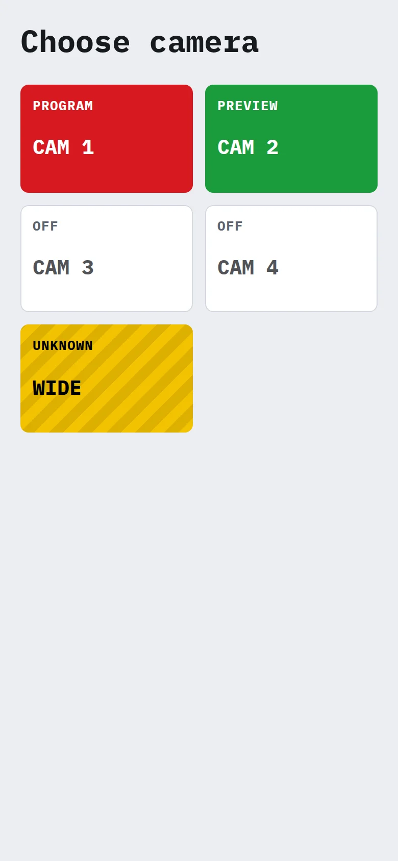Choose a camera